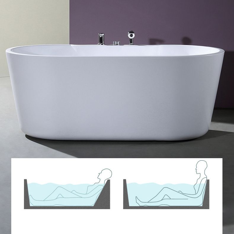 Acrylic Oval Bathtub with Faucet Soaking Freestanding Tub for Bathroom Clearhalo 'Bathroom Remodel & Bathroom Fixtures' 'Bathtubs' 'Home Improvement' 'home_improvement' 'home_improvement_bathtubs' 'Showers & Bathtubs' 1200x1200_86771aa6-75ff-4ace-801c-995e0043a196