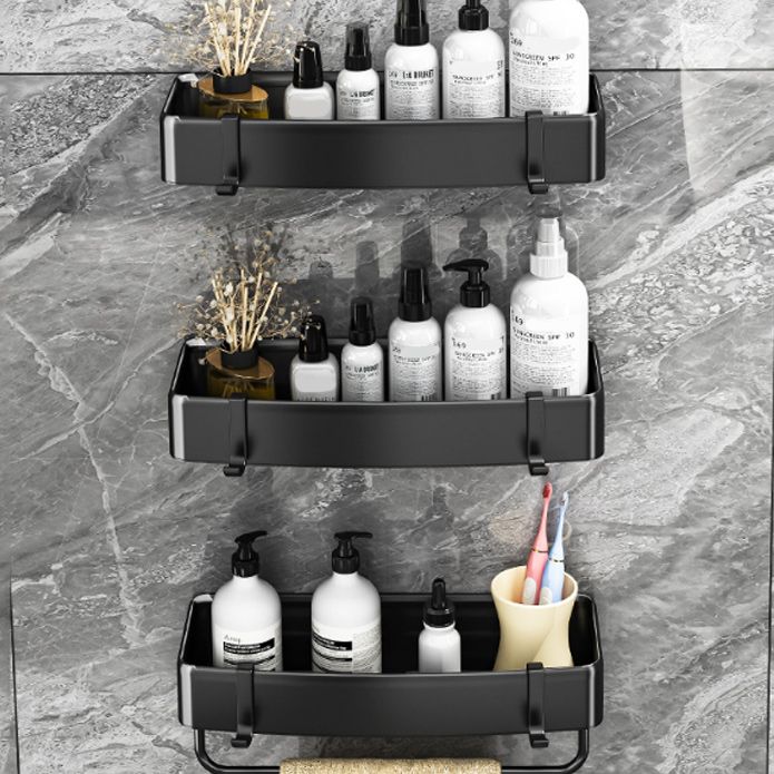 Modern Black and White Metal Bath Hardware Set Bath Shelf Bathroom Hardware Set Clearhalo 'Bathroom Hardware Sets' 'Bathroom Hardware' 'Bathroom Remodel & Bathroom Fixtures' 'bathroom_hardware_sets' 'Home Improvement' 'home_improvement' 'home_improvement_bathroom_hardware_sets' 1200x1200_867c7d7e-661f-4627-965e-da1123981bc3