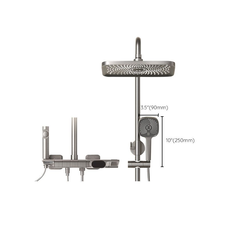 Shower Set Grey Shower Arm Swivel Showerhand Wall Mounted Shower Set Clearhalo 'Bathroom Remodel & Bathroom Fixtures' 'Home Improvement' 'home_improvement' 'home_improvement_shower_faucets' 'Shower Faucets & Systems' 'shower_faucets' 'Showers & Bathtubs Plumbing' 'Showers & Bathtubs' 1200x1200_8699215a-4d25-453f-a992-1ba61fc313e7