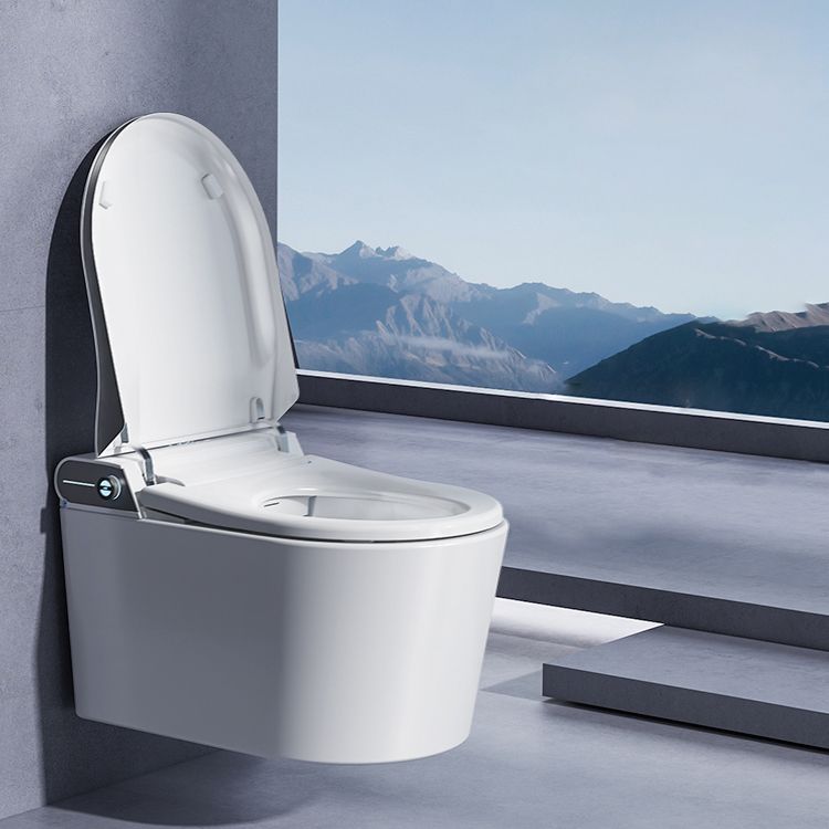 Elongated Wall Mounted Bidet Contemporary Heated Seat Wall Hung Toilet Set Clearhalo 'Bathroom Remodel & Bathroom Fixtures' 'Bidets' 'Home Improvement' 'home_improvement' 'home_improvement_bidets' 'Toilets & Bidets' 1200x1200_86a14c53-7e72-43e8-8eea-7a955fbfb2f1