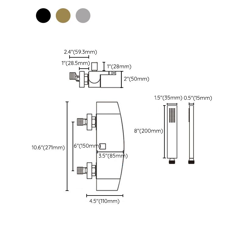 Wall Mounted Metal Tub Filler Low Arc Waterfall Bathroom Tub Faucet Trim Clearhalo 'Bathroom Remodel & Bathroom Fixtures' 'Bathtub Faucets' 'bathtub_faucets' 'Home Improvement' 'home_improvement' 'home_improvement_bathtub_faucets' 1200x1200_86a50f83-5c33-431d-a0f5-eb92d5f8d4f4