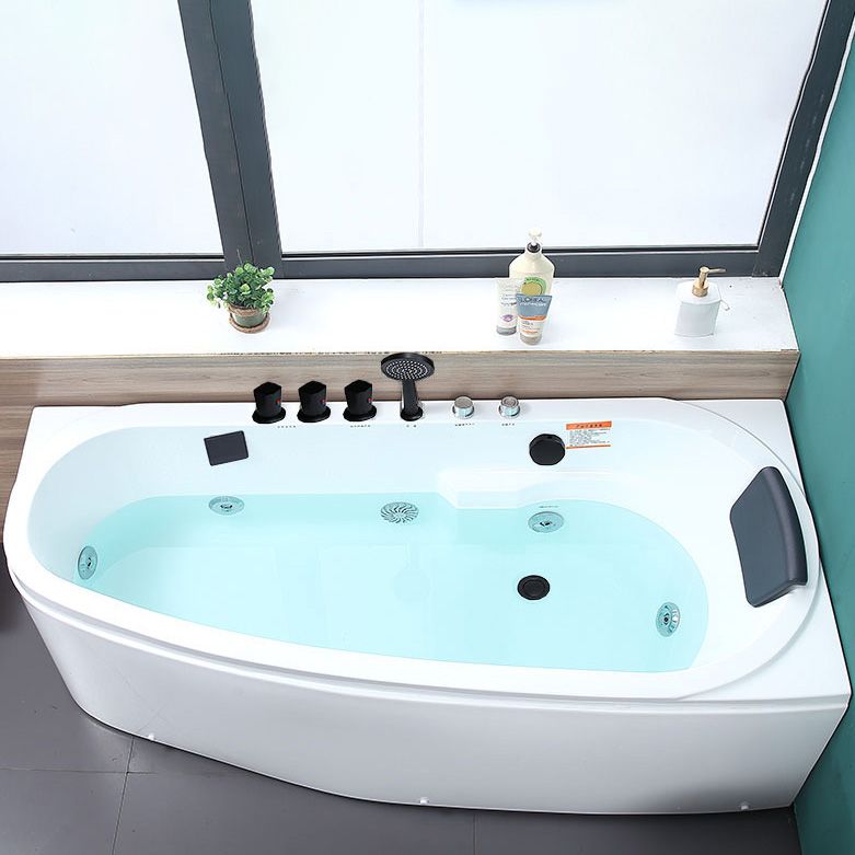 Corner Acrylic Bathroom Bath Tub Modern Back to Wall Soaking Tub Clearhalo 'Bathroom Remodel & Bathroom Fixtures' 'Bathtubs' 'Home Improvement' 'home_improvement' 'home_improvement_bathtubs' 'Showers & Bathtubs' 1200x1200_86ac5553-a7ce-4e06-af8f-5f84756c8351