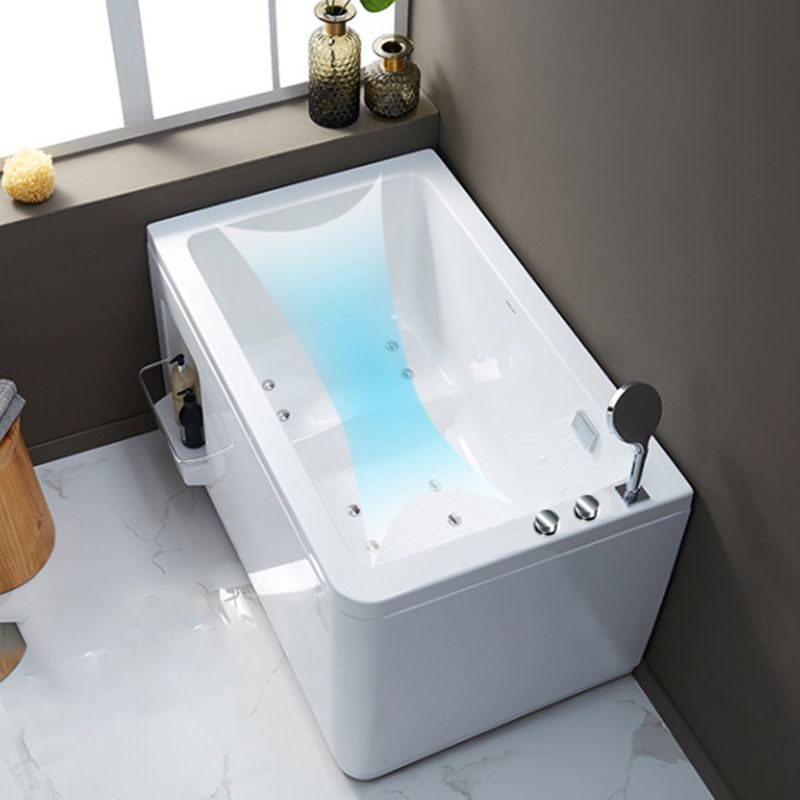 Small Tub Modern Soaking White Acrylic Bathroom Back to Wall Bathtub Clearhalo 'Bathroom Remodel & Bathroom Fixtures' 'Bathtubs' 'Home Improvement' 'home_improvement' 'home_improvement_bathtubs' 'Showers & Bathtubs' 1200x1200_86af99fb-7019-4906-9c1c-c5f0bd9e3bc7