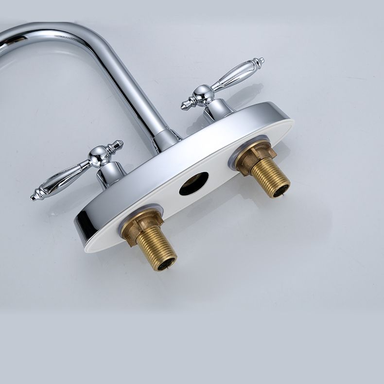 High-Arc Swivel Faucet Two Handles Brass Vessel Faucet for Bathroom Clearhalo 'Bathroom Remodel & Bathroom Fixtures' 'Bathroom Sink Faucets' 'Bathroom Sinks & Faucet Components' 'bathroom_sink_faucets' 'Home Improvement' 'home_improvement' 'home_improvement_bathroom_sink_faucets' 1200x1200_86c158ee-28d1-4622-a5c7-af7964876bc6