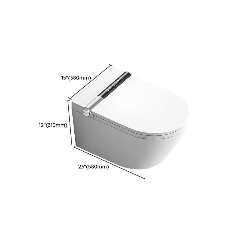 Contemporary Wall Mounted Bidet Heated Seat White Elongated Smart Bidet Clearhalo 'Bathroom Remodel & Bathroom Fixtures' 'Bidets' 'Home Improvement' 'home_improvement' 'home_improvement_bidets' 'Toilets & Bidets' 1200x1200_86d90572-09c6-4da4-9a60-f47b0cbb3f2d