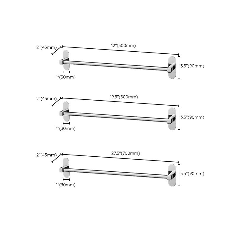 2-Piece Stainless Steel Slipper Stand Modern Chrome Bathroom Hardware Set Clearhalo 'Bathroom Hardware Sets' 'Bathroom Hardware' 'Bathroom Remodel & Bathroom Fixtures' 'bathroom_hardware_sets' 'Home Improvement' 'home_improvement' 'home_improvement_bathroom_hardware_sets' 1200x1200_86e0d801-623b-4012-8a67-47fd739f9faf