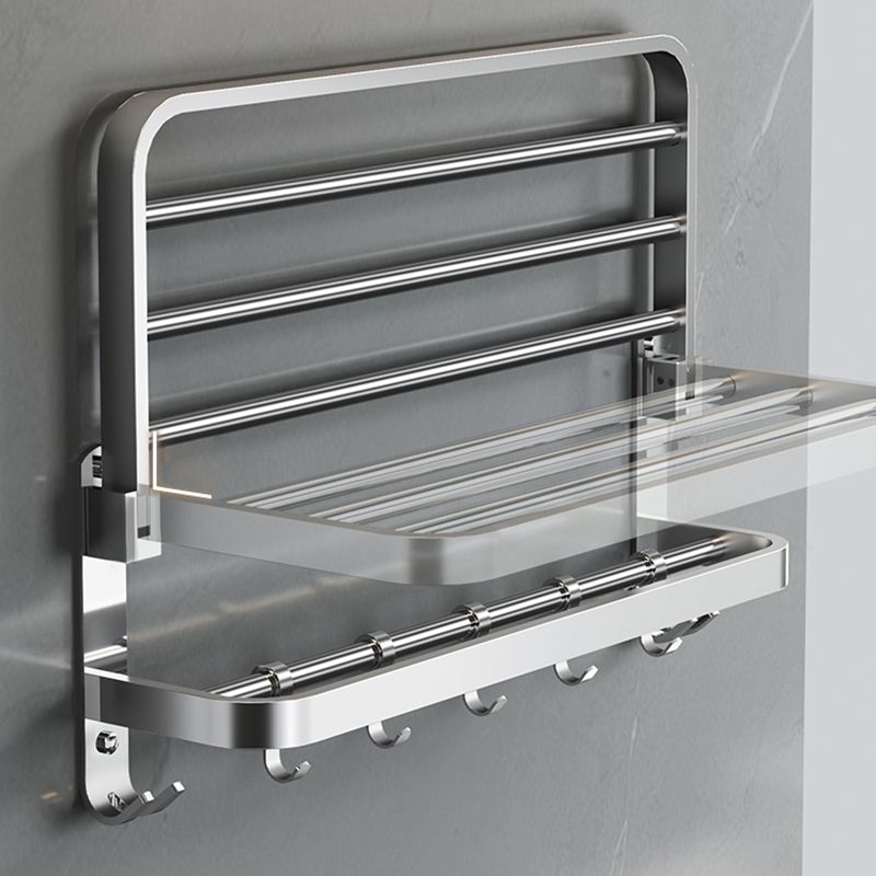 Contemporary Polished Chrome Bathroom Accessory Set with Towel Bar & Bath Shelf Clearhalo 'Bathroom Hardware Sets' 'Bathroom Hardware' 'Bathroom Remodel & Bathroom Fixtures' 'bathroom_hardware_sets' 'Home Improvement' 'home_improvement' 'home_improvement_bathroom_hardware_sets' 1200x1200_86ee2b5b-cf9a-4b8d-b8fc-30fada7c4ae4