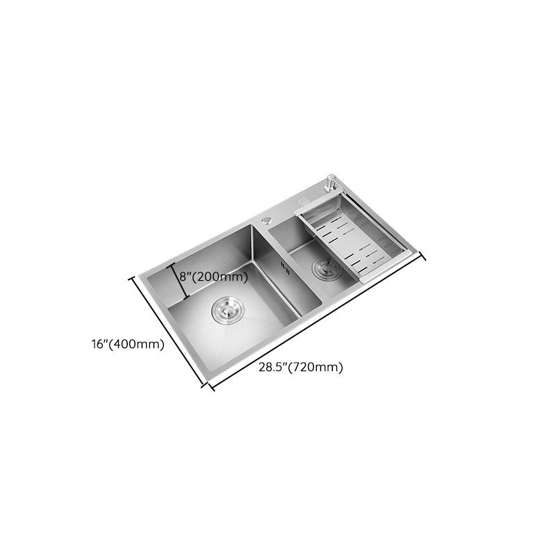 Modern Style Kitchen Sink Overflow Hole Design Drop-In Kitchen Sink Clearhalo 'Home Improvement' 'home_improvement' 'home_improvement_kitchen_sinks' 'Kitchen Remodel & Kitchen Fixtures' 'Kitchen Sinks & Faucet Components' 'Kitchen Sinks' 'kitchen_sinks' 1200x1200_86eee6df-b3bf-45fb-ada1-ef719085e2b7