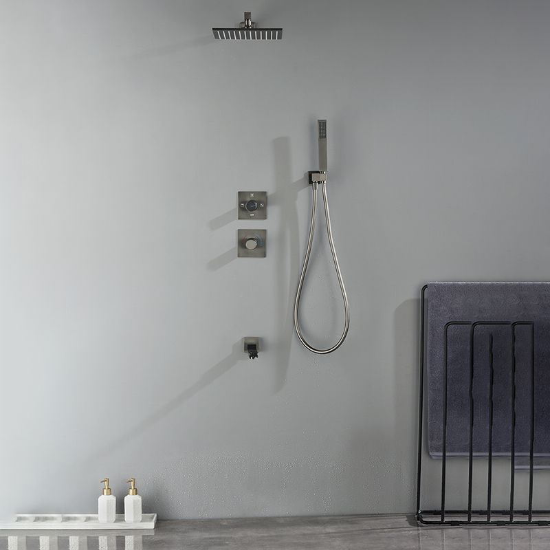 Modern Shower Trim Brass Handheld Shower Head Wall Mounted Shower System Clearhalo 'Bathroom Remodel & Bathroom Fixtures' 'Home Improvement' 'home_improvement' 'home_improvement_shower_faucets' 'Shower Faucets & Systems' 'shower_faucets' 'Showers & Bathtubs Plumbing' 'Showers & Bathtubs' 1200x1200_8723e258-ea9c-4d3b-ae6a-b6b65084da32