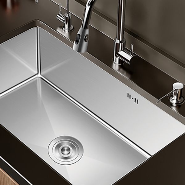 Single Bowl Kitchen Sink Stainless Steel Rectangular Undermount Kitchen Sink with Faucet Clearhalo 'Home Improvement' 'home_improvement' 'home_improvement_kitchen_sinks' 'Kitchen Remodel & Kitchen Fixtures' 'Kitchen Sinks & Faucet Components' 'Kitchen Sinks' 'kitchen_sinks' 1200x1200_87288a13-a2c8-4f8d-b998-b6b2b726b036