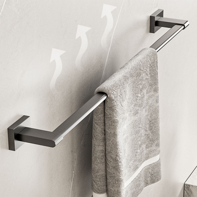 Modern Bathroom Accessory Kit Bath Shelf Towel Bar Grey Bath Hardware Set Clearhalo 'Bathroom Hardware Sets' 'Bathroom Hardware' 'Bathroom Remodel & Bathroom Fixtures' 'bathroom_hardware_sets' 'Home Improvement' 'home_improvement' 'home_improvement_bathroom_hardware_sets' 1200x1200_8733c849-3148-43b4-a499-d0780c5b79f0