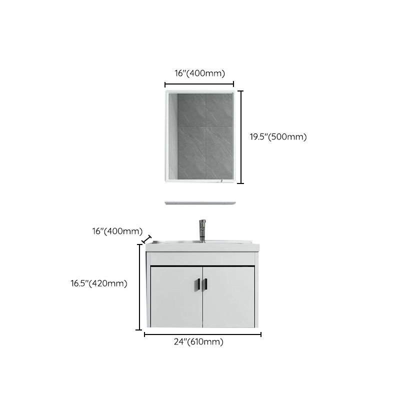 Wall-mounted Bathroom Vanity Modern Single-Sink Space Saver Vanity Clearhalo 'Bathroom Remodel & Bathroom Fixtures' 'Bathroom Vanities' 'bathroom_vanities' 'Home Improvement' 'home_improvement' 'home_improvement_bathroom_vanities' 1200x1200_8753d486-518c-424a-87b7-0311852a8140