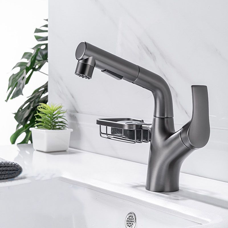 Industrial Sink Faucet Solid Color Centerset Bathroom Sink Faucet with Drain Assembly Clearhalo 'bathroom_sink_faucets' 'Conjunta de Baño y Conjunta de Grifo' 'Coronamiento de Baño y Dispositivo de Baño' 'Grifo del lavabo del baño' 'Hogar' 'home_improvement' 'home_improvement_bathroom_sink_faucets' 'Mejoras para el hogar' 1200x1200_8760158b-f63b-46d1-ac7d-254c30e536b9