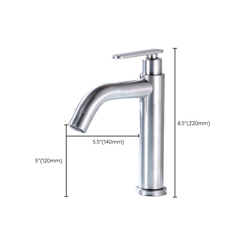 Modern Vessel Faucet Stainless Steel Low Arc Basin Lavatory Faucet Clearhalo 'Bathroom Remodel & Bathroom Fixtures' 'Bathroom Sink Faucets' 'Bathroom Sinks & Faucet Components' 'bathroom_sink_faucets' 'Home Improvement' 'home_improvement' 'home_improvement_bathroom_sink_faucets' 1200x1200_876ea200-4abf-42dd-b8c4-9ea4a604bb34