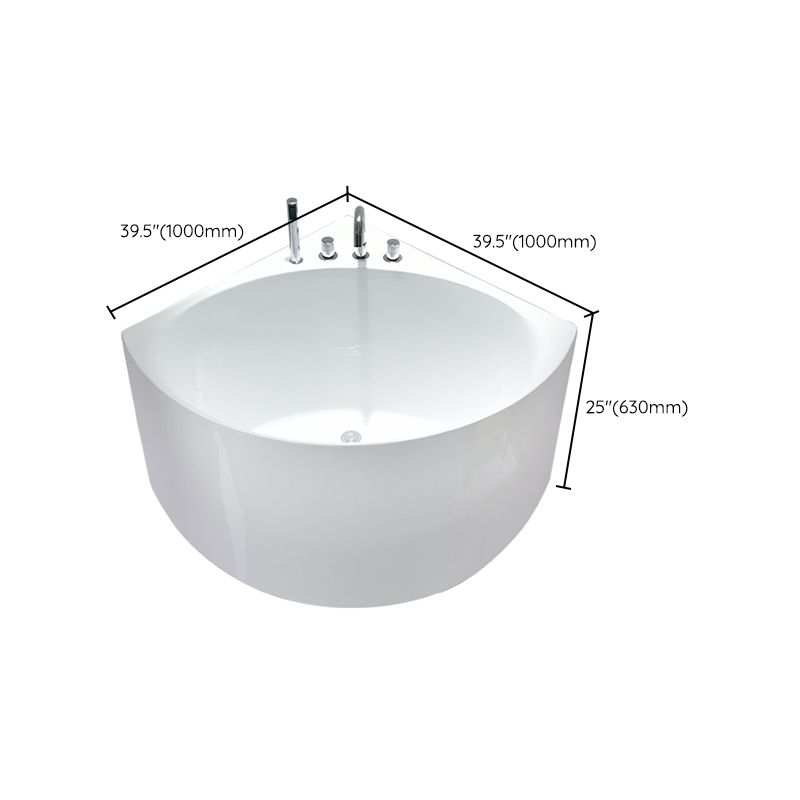 Back to Wall Bathtub Antique Finish Soaking Modern Corner Bath Tub Clearhalo 'Bathroom Remodel & Bathroom Fixtures' 'Bathtubs' 'Home Improvement' 'home_improvement' 'home_improvement_bathtubs' 'Showers & Bathtubs' 1200x1200_879cd6ee-7cb8-443d-a75d-c9876745e7bb