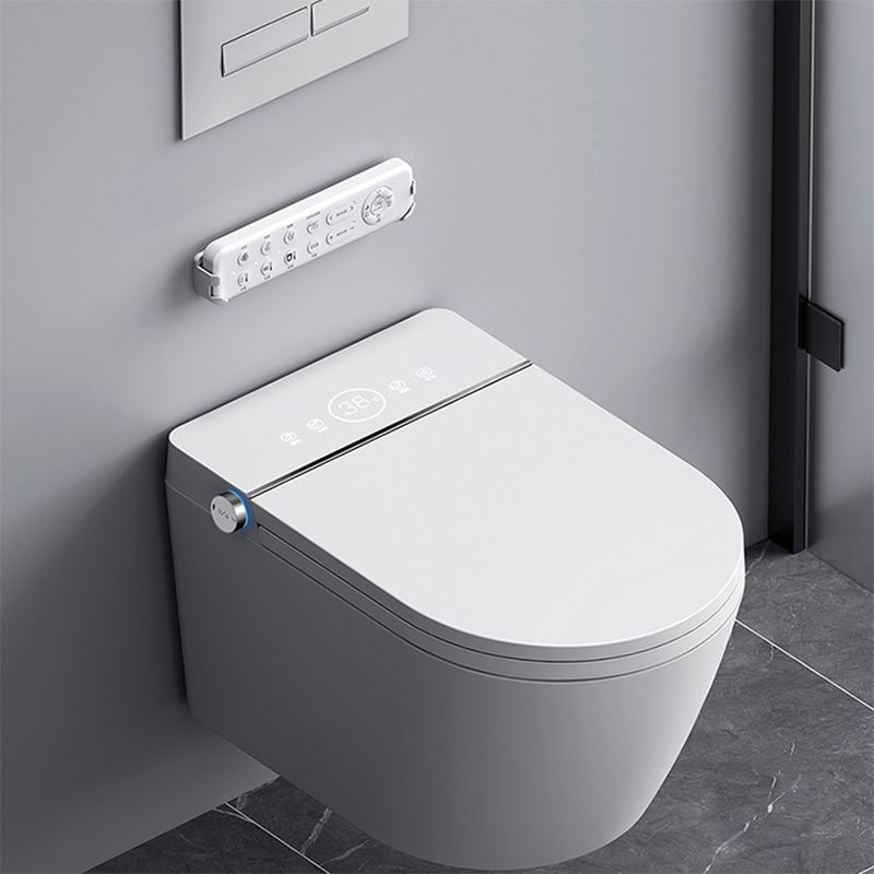 Contemporary Wall Mounted Bidet Elongated Foot Sensor Ceramic White Clearhalo 'Bathroom Remodel & Bathroom Fixtures' 'Bidets' 'Home Improvement' 'home_improvement' 'home_improvement_bidets' 'Toilets & Bidets' 1200x1200_87c5fea0-8432-47c1-9ce9-4118d29a54d3