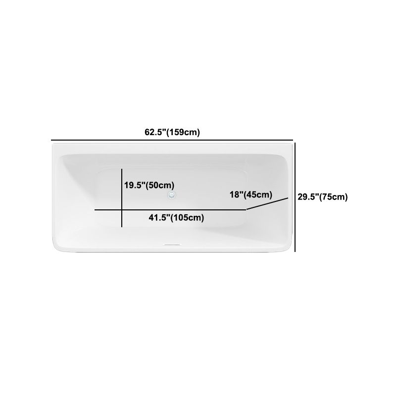 Modern Rectangular Drop-in Bathtub Acrylic White Bath Tub for Home Clearhalo 'Bathroom Remodel & Bathroom Fixtures' 'Bathtubs' 'Home Improvement' 'home_improvement' 'home_improvement_bathtubs' 'Showers & Bathtubs' 1200x1200_87d07b8f-1751-468e-bcee-fb9d0fa069b0