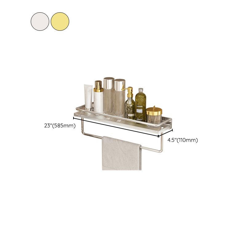 Modern Silver/Gold Bathroom Hardware Set Bath Shelf Bathroom Set Clearhalo 'Bathroom Hardware Sets' 'Bathroom Hardware' 'Bathroom Remodel & Bathroom Fixtures' 'bathroom_hardware_sets' 'Home Improvement' 'home_improvement' 'home_improvement_bathroom_hardware_sets' 1200x1200_87edf82c-405d-441a-9bdb-0cb564af2c15