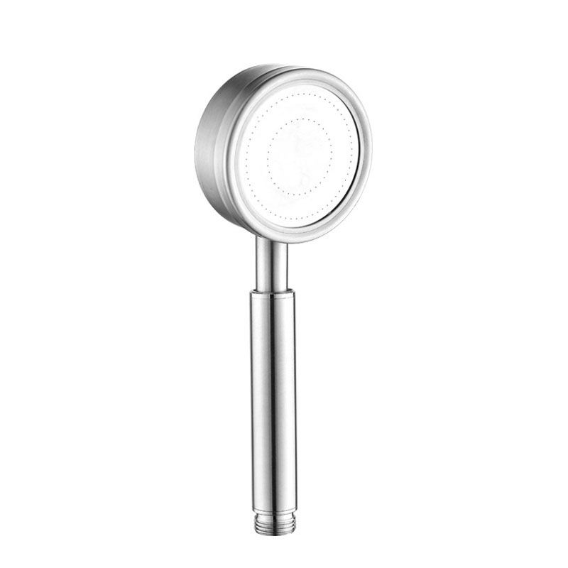 Classic Shower Head Round Metal Handheld Shower Head in Silver Clearhalo 'Bathroom Remodel & Bathroom Fixtures' 'Home Improvement' 'home_improvement' 'home_improvement_shower_heads' 'Shower Heads' 'shower_heads' 'Showers & Bathtubs Plumbing' 'Showers & Bathtubs' 1200x1200_87f6323e-b465-4122-b67c-e2b78491f7f4