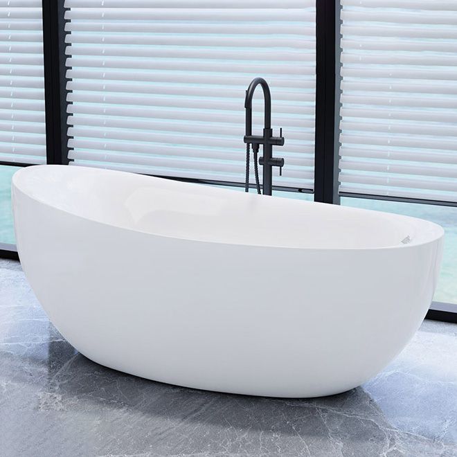 Bathroom Modern Single Slipper Bathtub Stand Alone Acrylic Bath Tub Clearhalo 'Bathroom Remodel & Bathroom Fixtures' 'Bathtubs' 'Home Improvement' 'home_improvement' 'home_improvement_bathtubs' 'Showers & Bathtubs' 1200x1200_884cc115-6fea-4c69-be5a-3d0c4aeb6d06