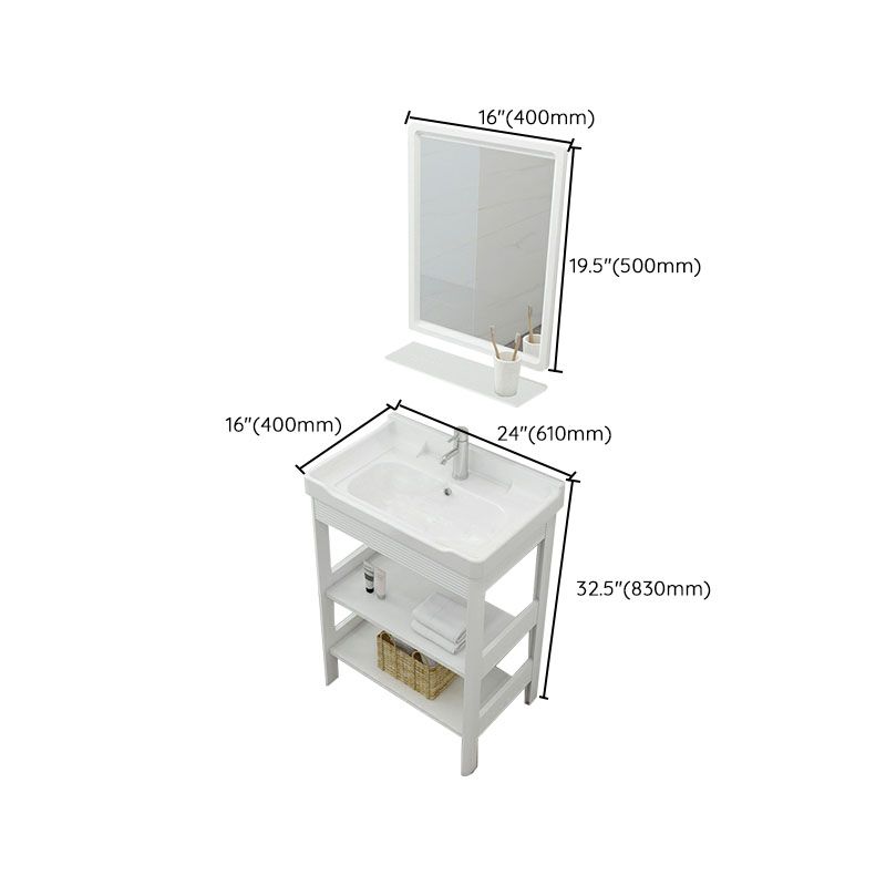 Freestanding Modern Sink Included Bath Vanity in White for Bathroom Clearhalo 'Bathroom Remodel & Bathroom Fixtures' 'Bathroom Vanities' 'bathroom_vanities' 'Home Improvement' 'home_improvement' 'home_improvement_bathroom_vanities' 1200x1200_885ba128-ab0b-4463-855d-f66f452434ff