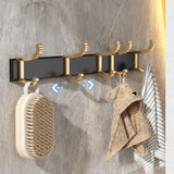 Black and Brass Bathroom Accessory Set Contemporary Bath Set with Bath Shelf/Towel Bar Clearhalo 'Bathroom Hardware Sets' 'Bathroom Hardware' 'Bathroom Remodel & Bathroom Fixtures' 'bathroom_hardware_sets' 'Home Improvement' 'home_improvement' 'home_improvement_bathroom_hardware_sets' 1200x1200_888633a5-29c8-4fc7-8b80-dbb8e624a32e