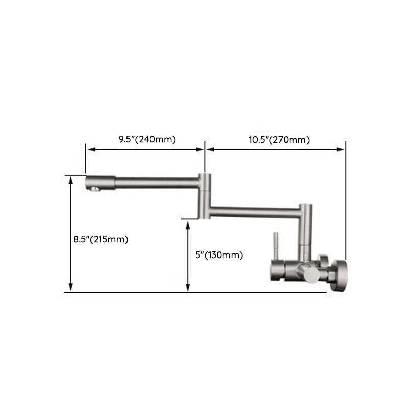 Modern Stainless Steel Kitchen Faucet with Single Handle No Sensor Faucet Clearhalo 'Home Improvement' 'home_improvement' 'home_improvement_kitchen_faucets' 'Kitchen Faucets' 'Kitchen Remodel & Kitchen Fixtures' 'Kitchen Sinks & Faucet Components' 'kitchen_faucets' 1200x1200_889cc18b-92a5-44d9-b008-a58499e741a4