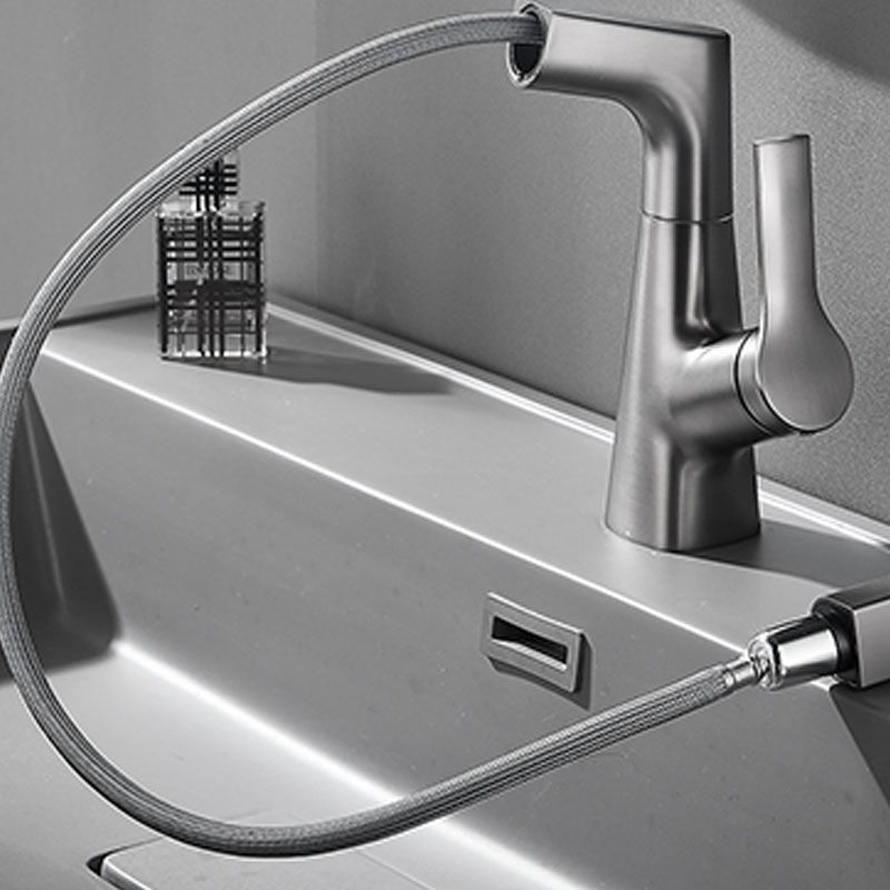 Modern Vessel Sink Faucet Brass Lever Handles Swivel Spout Bathroom Vessel Faucet Clearhalo 'bathroom_sink_faucets' 'Conjuntos de Torneiras de Lavatório e Banheiro' 'home_improvement' 'home_improvement_bathroom_sink_faucets' 'Mobiliário Doméstico' 'Página inicial' 'Renovação e equipamento de casa de banho' 'Torneira para lavatório de banheiro' 1200x1200_88a234c4-e27e-43c9-bef7-842f2ebac893