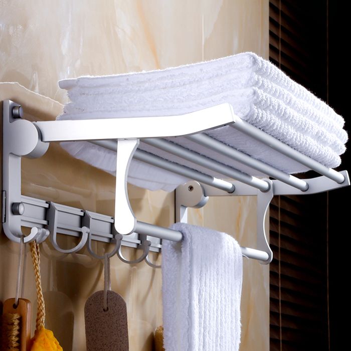 Silver Contemporary Bathroom Hardware Set Stainless Aluminum Bathroom Set Clearhalo 'Bathroom Hardware Sets' 'Bathroom Hardware' 'Bathroom Remodel & Bathroom Fixtures' 'bathroom_hardware_sets' 'Home Improvement' 'home_improvement' 'home_improvement_bathroom_hardware_sets' 1200x1200_88bceb47-c786-4514-a04d-5b4040e09217