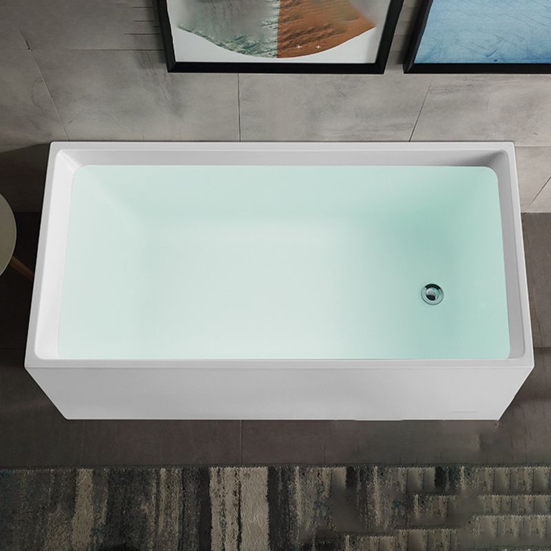 Antique Finish Soaking Bathtub Acrylic Rectangular Back to Wall Bath Tub Clearhalo 'Bathroom Remodel & Bathroom Fixtures' 'Bathtubs' 'Home Improvement' 'home_improvement' 'home_improvement_bathtubs' 'Showers & Bathtubs' 1200x1200_893daa4f-43db-43dc-815b-6494cd96c9e0