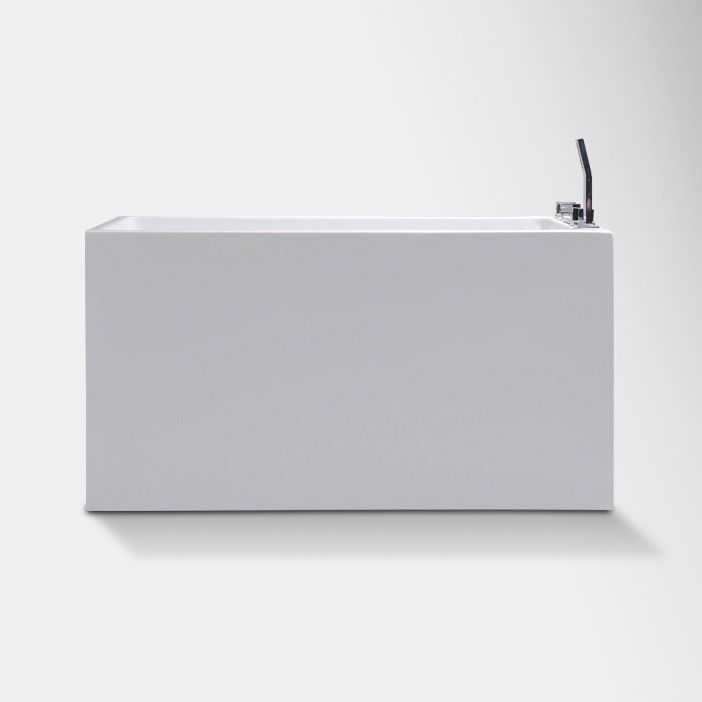 Flat Bottom Rectangular Bathtub Antique Finish Back to Wall Modern Bath Tub Clearhalo 'Bathroom Remodel & Bathroom Fixtures' 'Bathtubs' 'Home Improvement' 'home_improvement' 'home_improvement_bathtubs' 'Showers & Bathtubs' 1200x1200_894896f4-0f7b-42c3-950a-0694f77a7af7