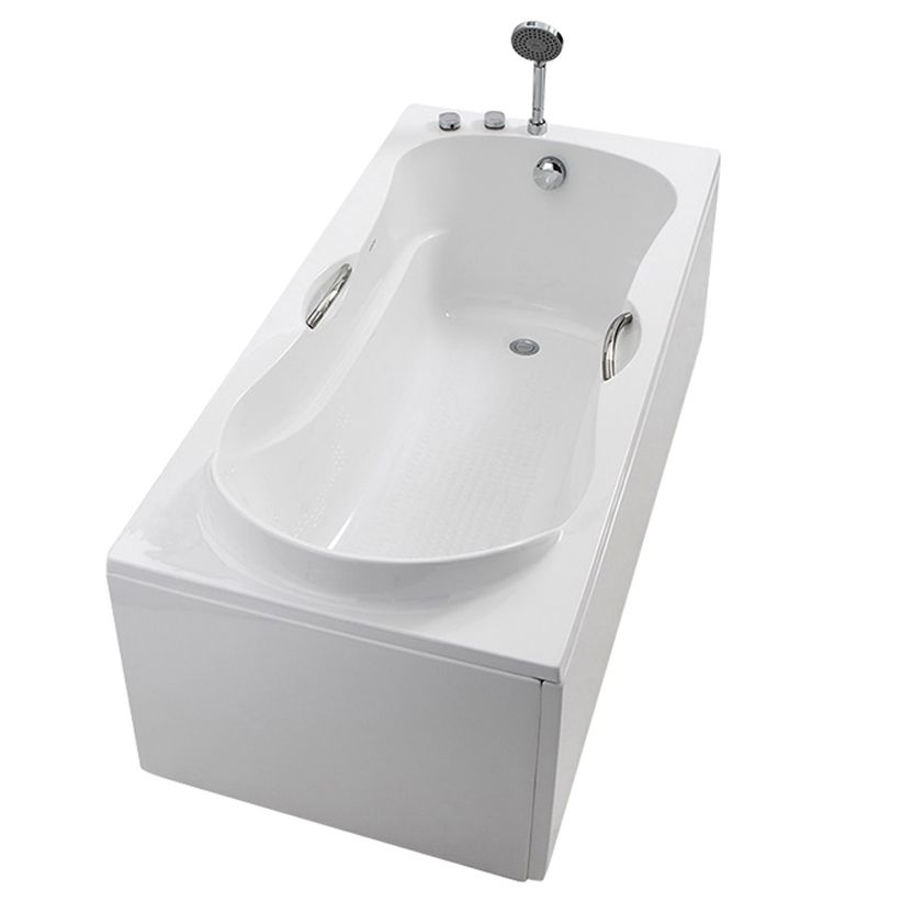 Rectangular Freestanding Bathtub Acrylic Soaking White Modern Bath (Board not Included) Clearhalo 'Bathroom Remodel & Bathroom Fixtures' 'Bathtubs' 'Home Improvement' 'home_improvement' 'home_improvement_bathtubs' 'Showers & Bathtubs' 1200x1200_8949c381-f93e-4954-b9d5-d9b2fc868707