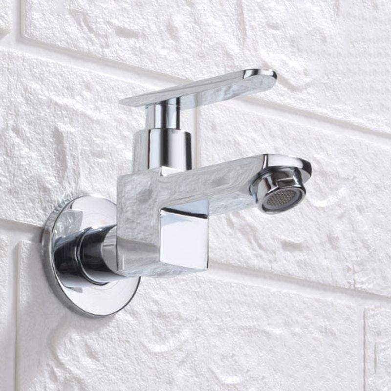 Contemporary Wall Mounted Bathroom Faucet Lever Handles Solid Brass Faucet Clearhalo 'Bathroom Remodel & Bathroom Fixtures' 'Bathroom Sink Faucets' 'Bathroom Sinks & Faucet Components' 'bathroom_sink_faucets' 'Home Improvement' 'home_improvement' 'home_improvement_bathroom_sink_faucets' 1200x1200_8995dd10-28fa-473b-ac5c-3722edcbe276