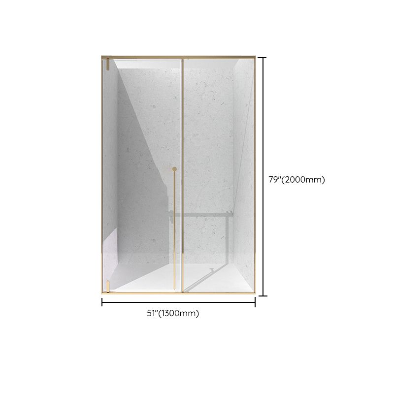 Semi Frameless Tempered Glass Shower Door Pivot Shower Doors Clearhalo 'Bathroom Remodel & Bathroom Fixtures' 'Home Improvement' 'home_improvement' 'home_improvement_shower_tub_doors' 'Shower and Tub Doors' 'shower_tub_doors' 'Showers & Bathtubs' 1200x1200_89a61091-c1ad-4346-8e12-50e90252ea1d