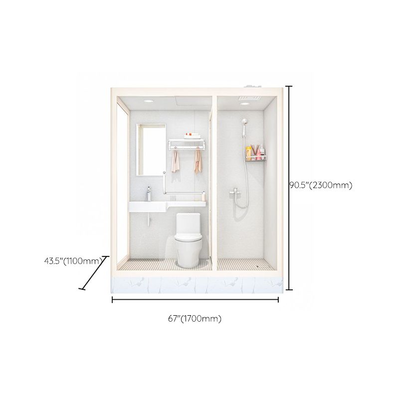 Linear Sliding Shower Enclosure Metal Framed Shower Enclosure in White Clearhalo 'Bathroom Remodel & Bathroom Fixtures' 'Home Improvement' 'home_improvement' 'home_improvement_shower_stalls_enclosures' 'Shower Stalls & Enclosures' 'shower_stalls_enclosures' 'Showers & Bathtubs' 1200x1200_89cc7c8b-d0ce-4a89-bd44-30a79d72bbe7