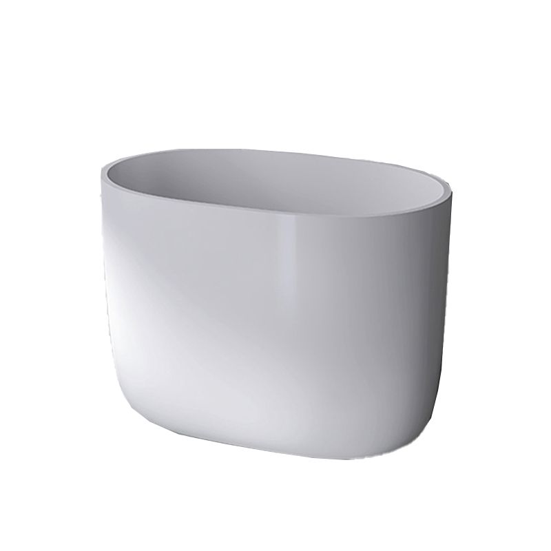 Modern Style Freestanding Bath Tub Acrylic Oval Bathtub in White Clearhalo 'Bathroom Remodel & Bathroom Fixtures' 'Bathtubs' 'Home Improvement' 'home_improvement' 'home_improvement_bathtubs' 'Showers & Bathtubs' 1200x1200_89d36a6c-b09d-4600-89fd-d5c84e94096a