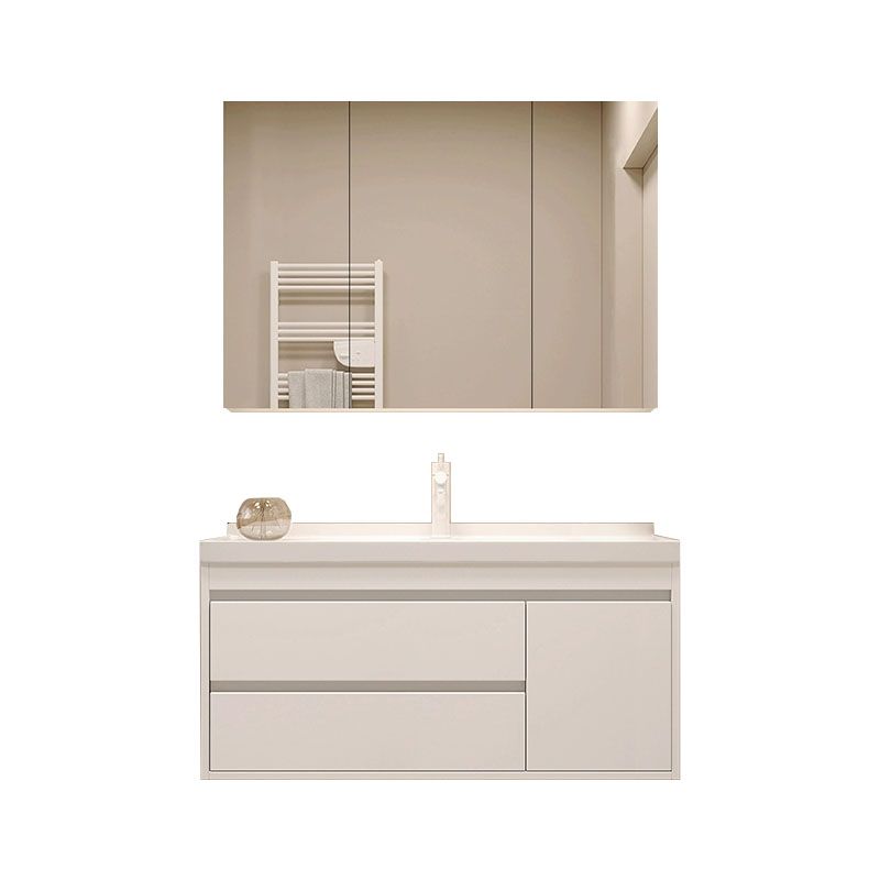 Wall Mount Modern Sink Vanity with Mirror Faucet Sink for Bathroom Clearhalo 'Bathroom Remodel & Bathroom Fixtures' 'Bathroom Vanities' 'bathroom_vanities' 'Home Improvement' 'home_improvement' 'home_improvement_bathroom_vanities' 1200x1200_89dda660-baf7-4a40-99e8-565bf4985e9f