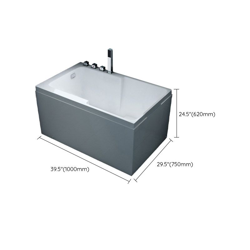 Bathroom Acrylic Apron Front Bathtub Modern Rectangular Bathtub Clearhalo 'Bathroom Remodel & Bathroom Fixtures' 'Bathtubs' 'Home Improvement' 'home_improvement' 'home_improvement_bathtubs' 'Showers & Bathtubs' 1200x1200_8a0997d3-6525-4be8-9624-68a1de5261ce