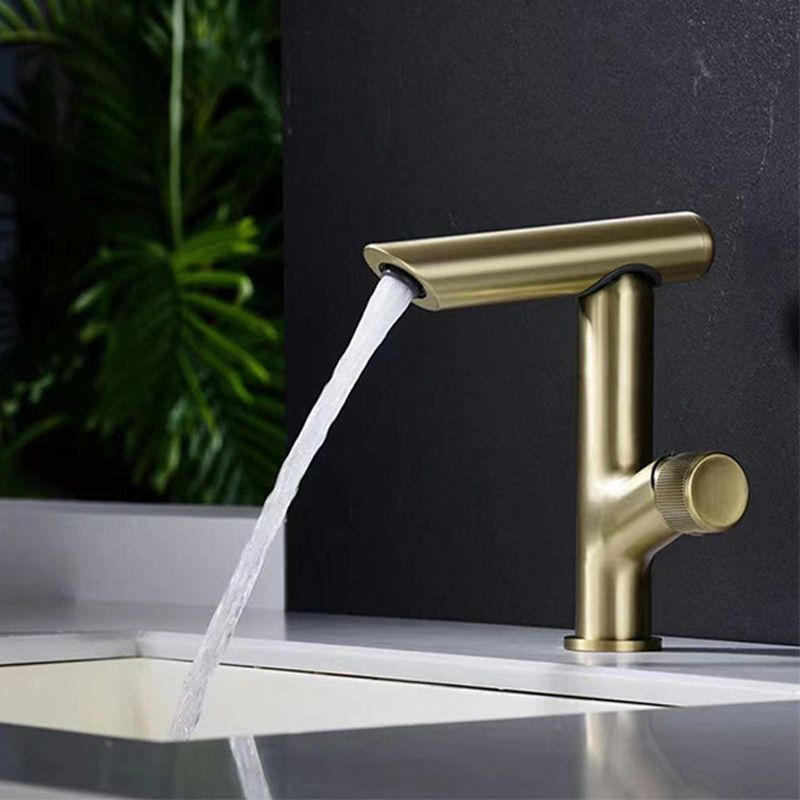 Glam Vessel Sink Faucet Brass Knob Handle Swivel Spout Bathroom Faucet Clearhalo 'Bathroom Remodel & Bathroom Fixtures' 'Bathroom Sink Faucets' 'Bathroom Sinks & Faucet Components' 'bathroom_sink_faucets' 'Home Improvement' 'home_improvement' 'home_improvement_bathroom_sink_faucets' 1200x1200_8a215ce1-ea41-40e3-814d-3b022558133a