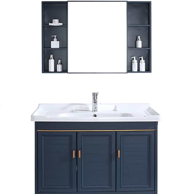 Modern Bathroom Vanity Set Single Freestanding 2 Doors Rectangular Sink Vanity Clearhalo 'Bathroom Remodel & Bathroom Fixtures' 'Bathroom Vanities' 'bathroom_vanities' 'Home Improvement' 'home_improvement' 'home_improvement_bathroom_vanities' 1200x1200_8a2a4eaa-5a0b-4a69-98c3-a7aed0a7b67f