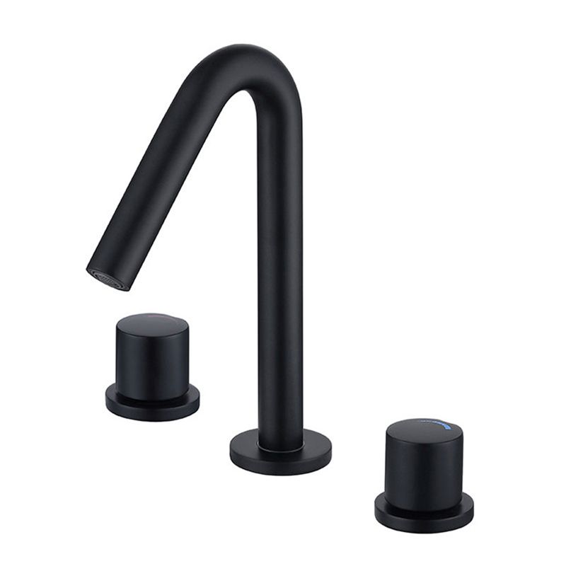 Circular 2-Handle Bathroom Faucet with Copper 3-Hole Widespread Bathroom Sink Faucet Clearhalo 'bathroom_sink_faucets' 'Conjunta de Baño y Conjunta de Grifo' 'Coronamiento de Baño y Dispositivo de Baño' 'Grifo del lavabo del baño' 'Hogar' 'home_improvement' 'home_improvement_bathroom_sink_faucets' 'Mejoras para el hogar' 1200x1200_8a34d355-36da-49f8-aa2f-6dc95cb4db81