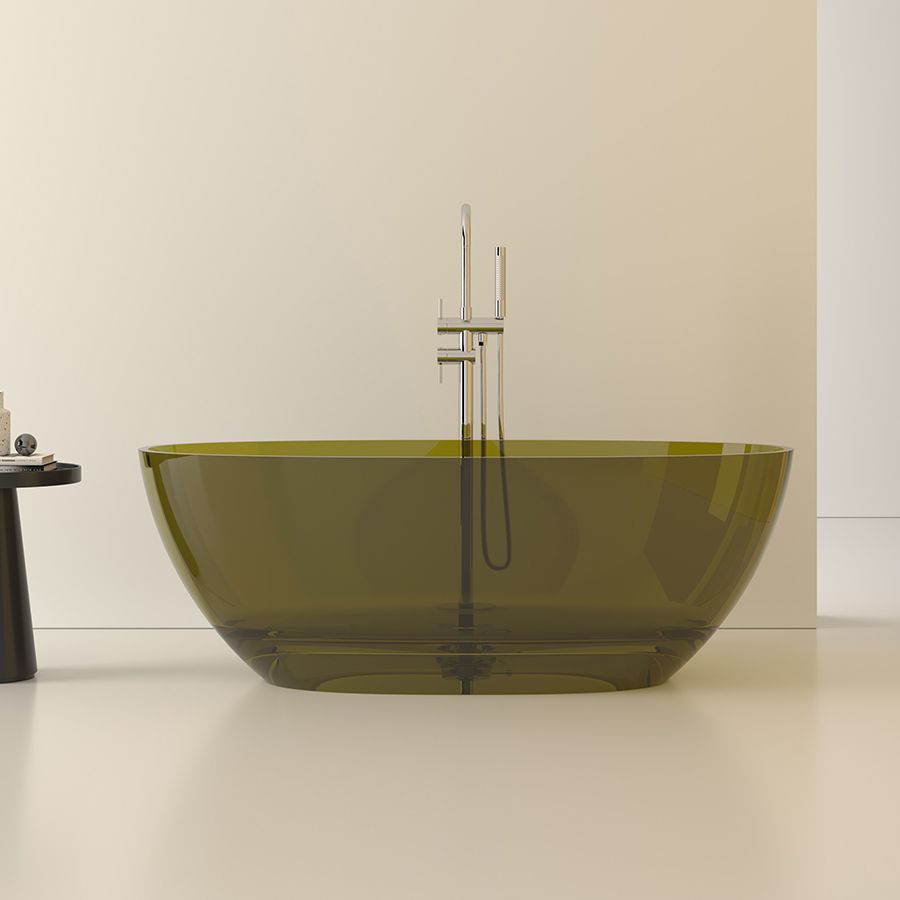 Flat Bottom Oval Soaking Bathtub Antique Finish Modern Bath Tub Clearhalo 'Bathroom Remodel & Bathroom Fixtures' 'Bathtubs' 'Home Improvement' 'home_improvement' 'home_improvement_bathtubs' 'Showers & Bathtubs' 1200x1200_8a448359-d209-4583-8321-68f5bd89f491