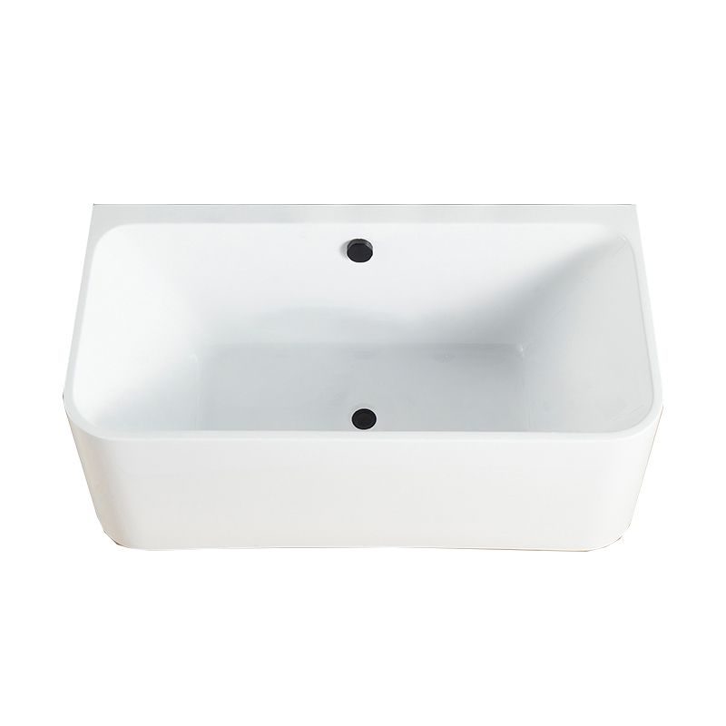 Rectangle Air / Whirlpool Bathtub Modern Back to Wall Acrylic Bathtub Clearhalo 'Bathroom Remodel & Bathroom Fixtures' 'Bathtubs' 'Home Improvement' 'home_improvement' 'home_improvement_bathtubs' 'Showers & Bathtubs' 1200x1200_8a4f3775-a553-46e8-a67b-9ca0b70975dd