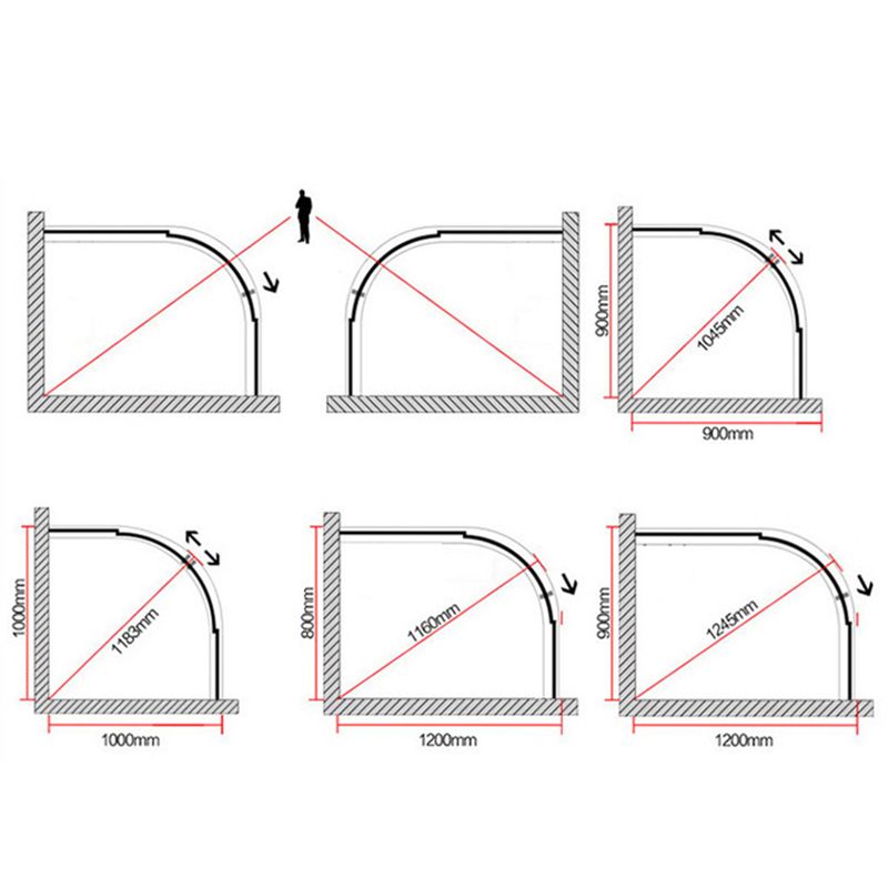 Corner Round Framed Shower Kit Double Sliding Double Sliding Shower Kit Clearhalo 'Bathroom Remodel & Bathroom Fixtures' 'Home Improvement' 'home_improvement' 'home_improvement_shower_stalls_enclosures' 'Shower Stalls & Enclosures' 'shower_stalls_enclosures' 'Showers & Bathtubs' 1200x1200_8aaf9f02-acf7-4180-993a-e20802356e57