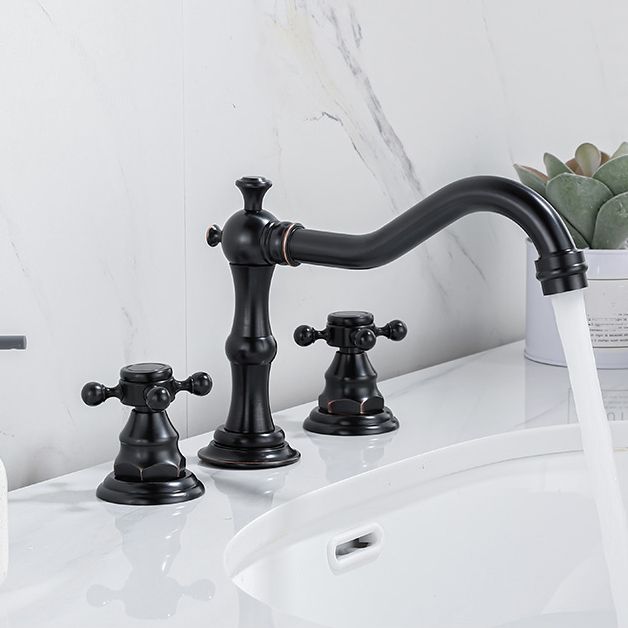 Industrial Wide Spread Bathroom Faucet 2 Cross Handles Lavatory Faucet Clearhalo 'bathroom_sink_faucets' 'Conjunta de Baño y Conjunta de Grifo' 'Coronamiento de Baño y Dispositivo de Baño' 'Grifo del lavabo del baño' 'Hogar' 'home_improvement' 'home_improvement_bathroom_sink_faucets' 'Mejoras para el hogar' 1200x1200_8aba68fe-22f9-4b1b-a6f0-9136057fbda1