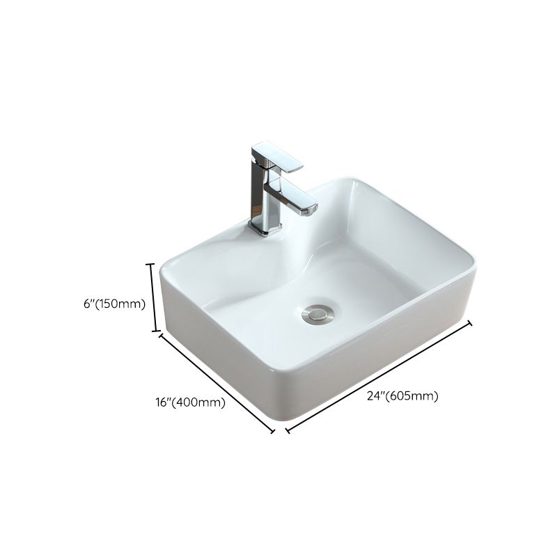 Modern Bathroom Sink Porcelain Rectangular Vessel with Pop-Up Drain Clearhalo 'Bathroom Remodel & Bathroom Fixtures' 'Bathroom Sinks & Faucet Components' 'Bathroom Sinks' 'bathroom_sink' 'Home Improvement' 'home_improvement' 'home_improvement_bathroom_sink' 1200x1200_8b07386e-774a-41b6-bf28-41a439ebaa0a