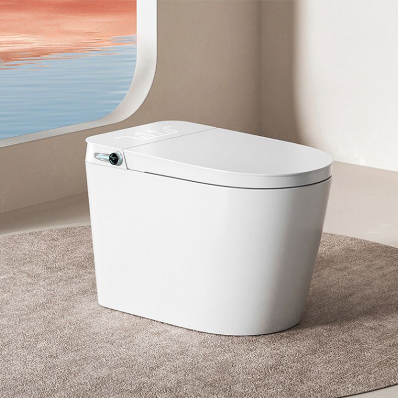 Ceramic Contemporary Elongated White Foot Sensor with Unlimited Warm Water Floor Standing Bidet Clearhalo 'Bathroom Remodel & Bathroom Fixtures' 'Bidets' 'Home Improvement' 'home_improvement' 'home_improvement_bidets' 'Toilets & Bidets' 1200x1200_8b09eca2-99a7-4e41-874f-b2f068eb21d5
