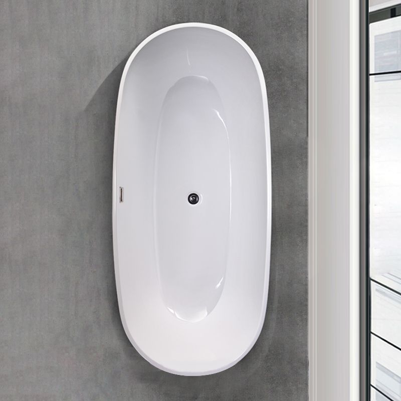 Oval Freestanding Bath Tub Modern Acrylic Bathtub for Bathroom Clearhalo 'Bathroom Remodel & Bathroom Fixtures' 'Bathtubs' 'Home Improvement' 'home_improvement' 'home_improvement_bathtubs' 'Showers & Bathtubs' 1200x1200_8b24284f-51a0-4828-9562-26b0084f6d6e