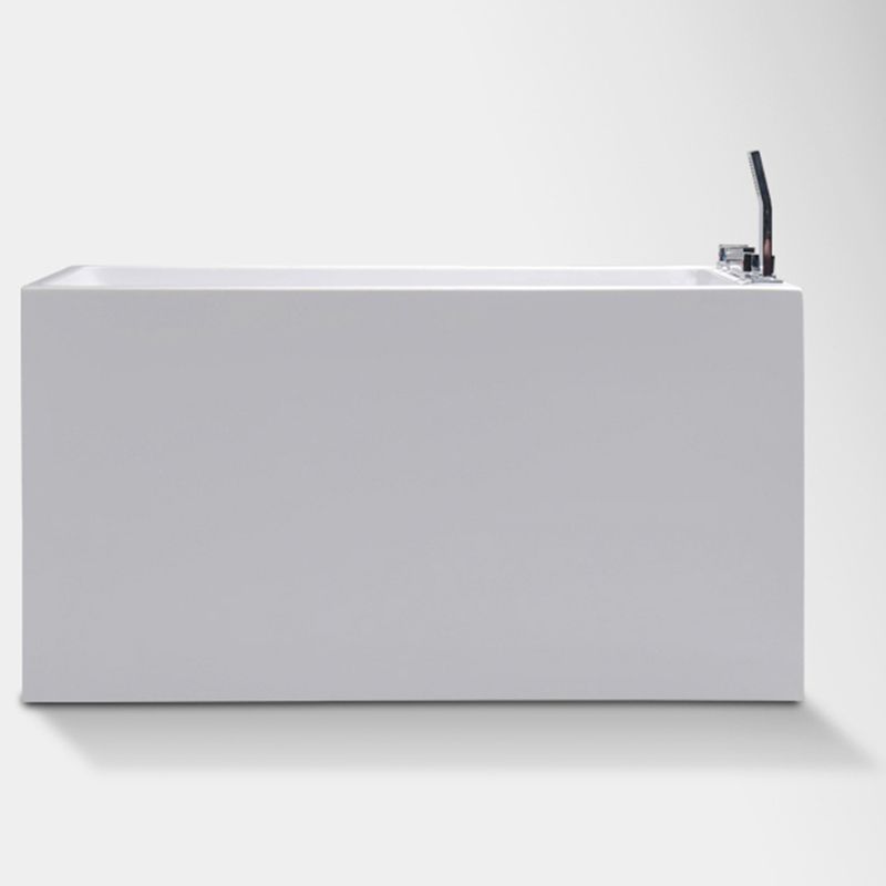 Contemporary Rectangle Acrylic Bathtub Freestanding Soaking Bathtub Clearhalo 'Bathroom Remodel & Bathroom Fixtures' 'Bathtubs' 'Home Improvement' 'home_improvement' 'home_improvement_bathtubs' 'Showers & Bathtubs' 1200x1200_8b2de75f-dafd-475c-a3a7-6a0c8c3615b1