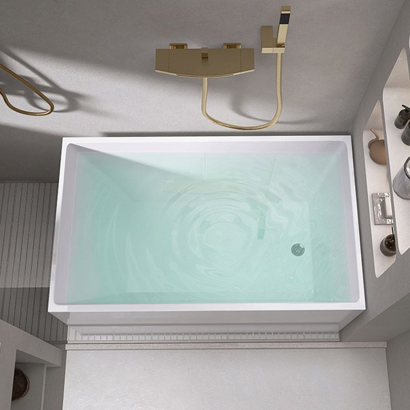 Modern Corner White Acrylic Bathtub Rectangle with Drain Bath Tub for Bathroom Clearhalo 'Bathroom Remodel & Bathroom Fixtures' 'Bathtubs' 'Home Improvement' 'home_improvement' 'home_improvement_bathtubs' 'Showers & Bathtubs' 1200x1200_8bad7749-1c38-4c44-86b5-24a06ff1b9a6